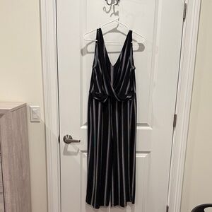 Black Striped Sleeveless Dress